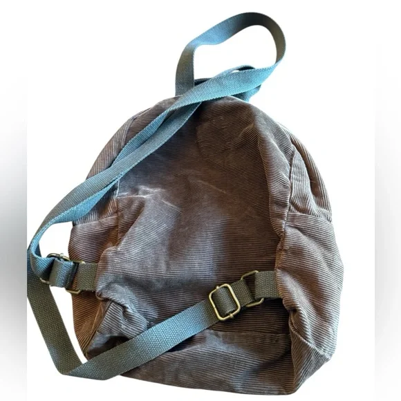 Vintage Billabong Small Women’s Surf Brown Corduroy Retro Backpack - Picture 2 of 8